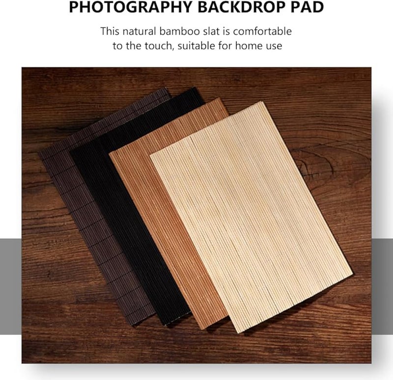 Black Retro Bamboo Table Mat Photography Background Tea Ceremony Decorative Pad - Image 3